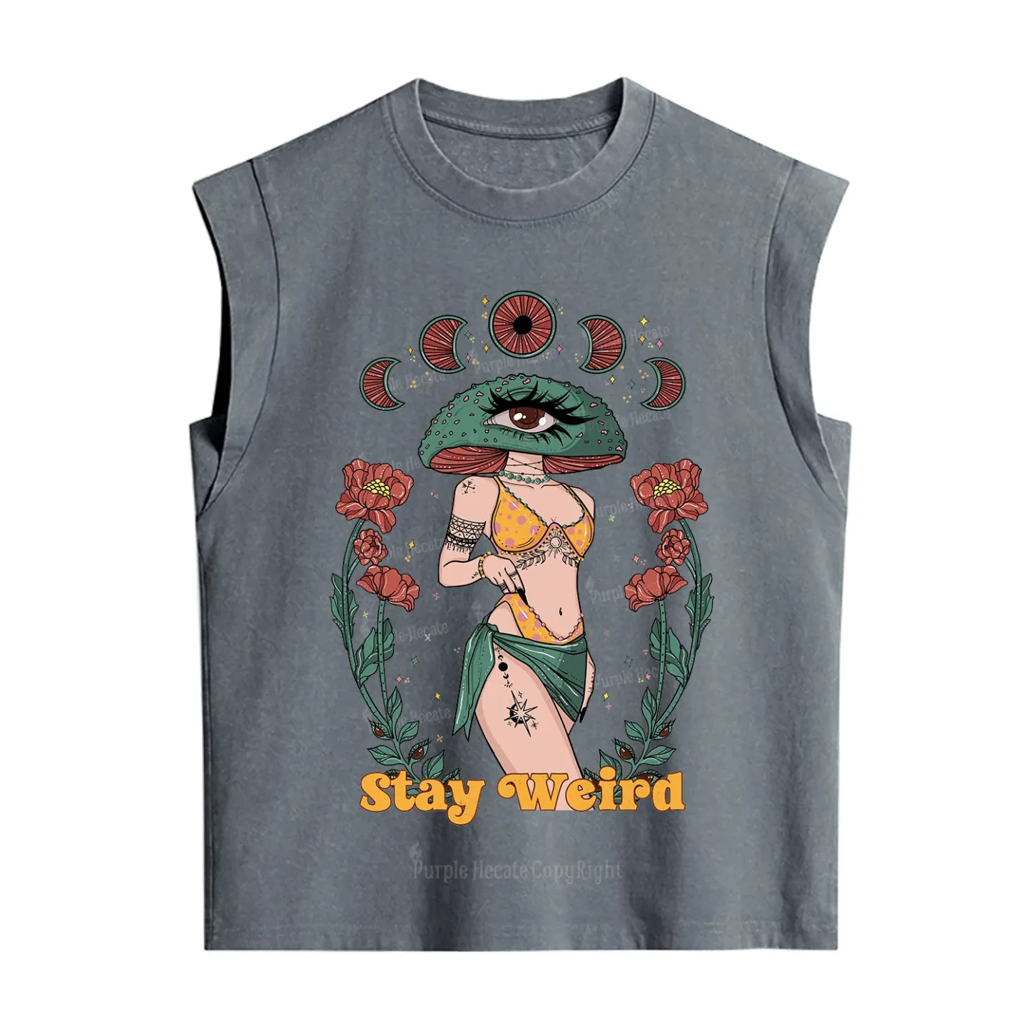 Purplehecate Stay Weird Vintage Washed Tank