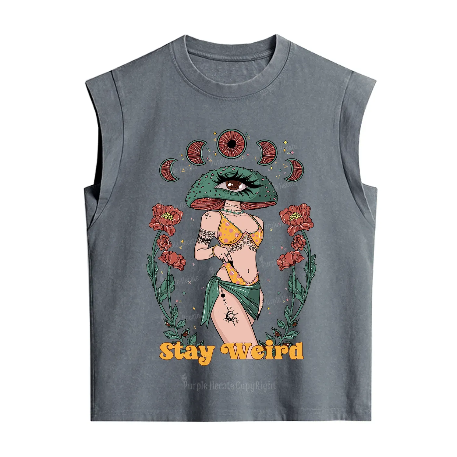 Purplehecate Stay Weird Vintage Washed Tank