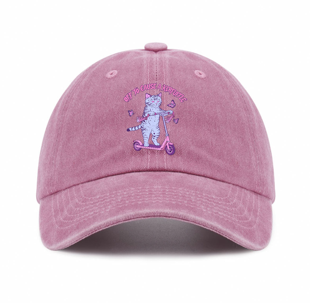 Purplehecate Off To Cause A Kerfuffle Cat Baseball Cap