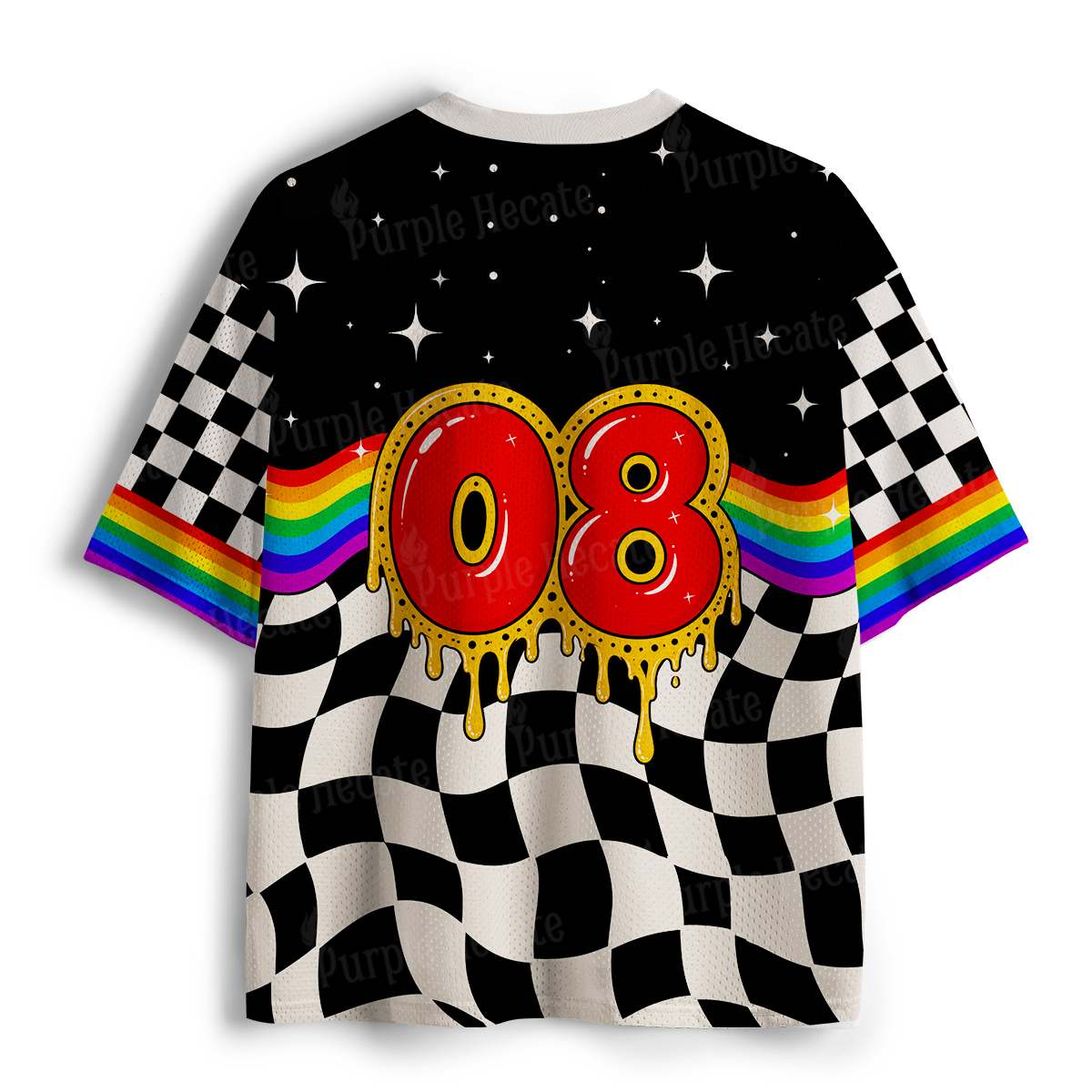 Purplehecate Rainbow Wave Sacred Heart Mesh Jersey