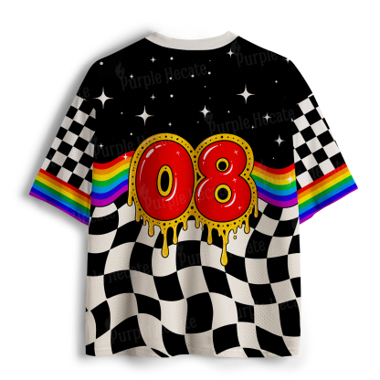 Purplehecate Rainbow Wave Sacred Heart Mesh Jersey