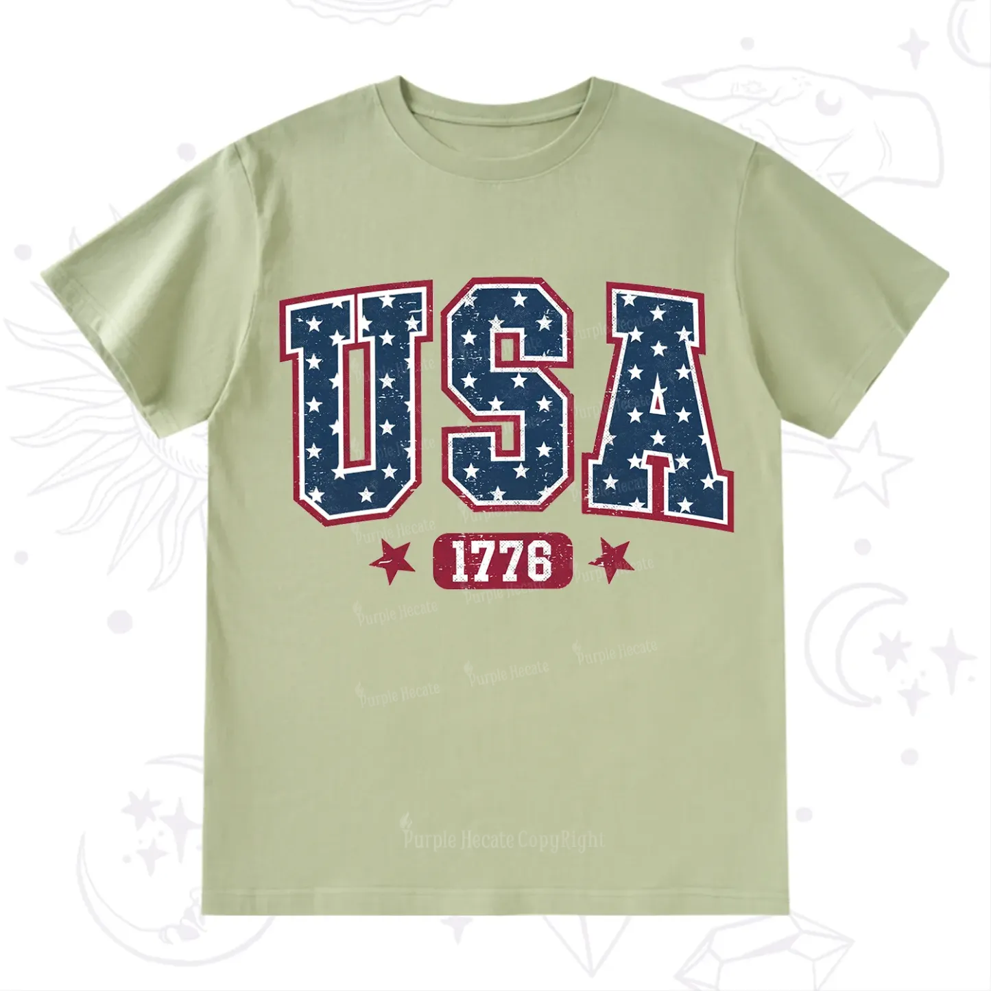 Purplehecate Retro USA 1776 T-Shirt