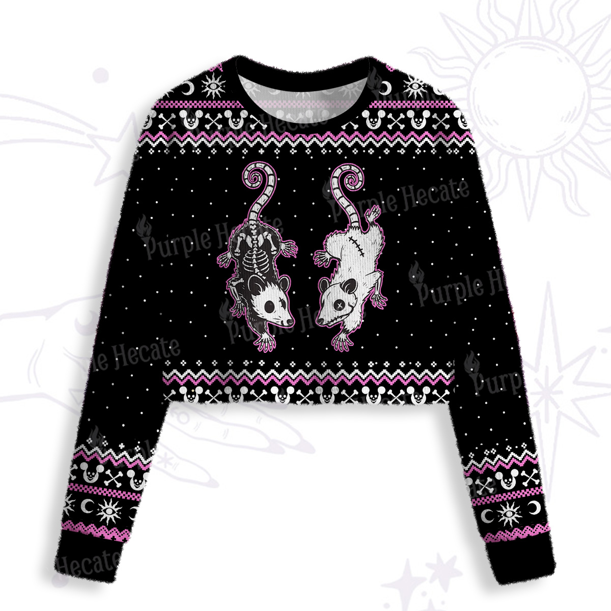 [Copy]Purplehecate You're Gross Crop Fuzzy Ugly Sweatshirt