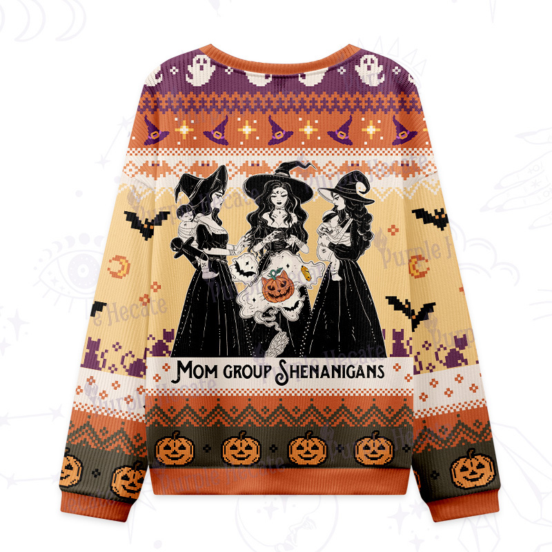 Purplehecate Mom Group Shenanigans Ugly Halloween Sweatshirts