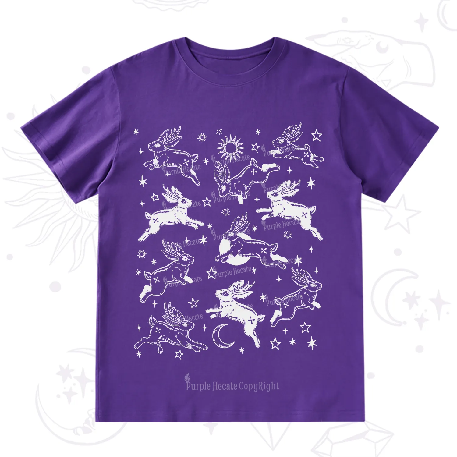 Purplehecate Bunnies in Space T-Shirt