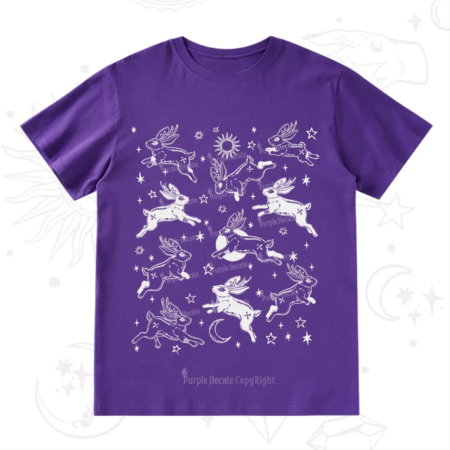 Purplehecate Bunnies in Space T-Shirt