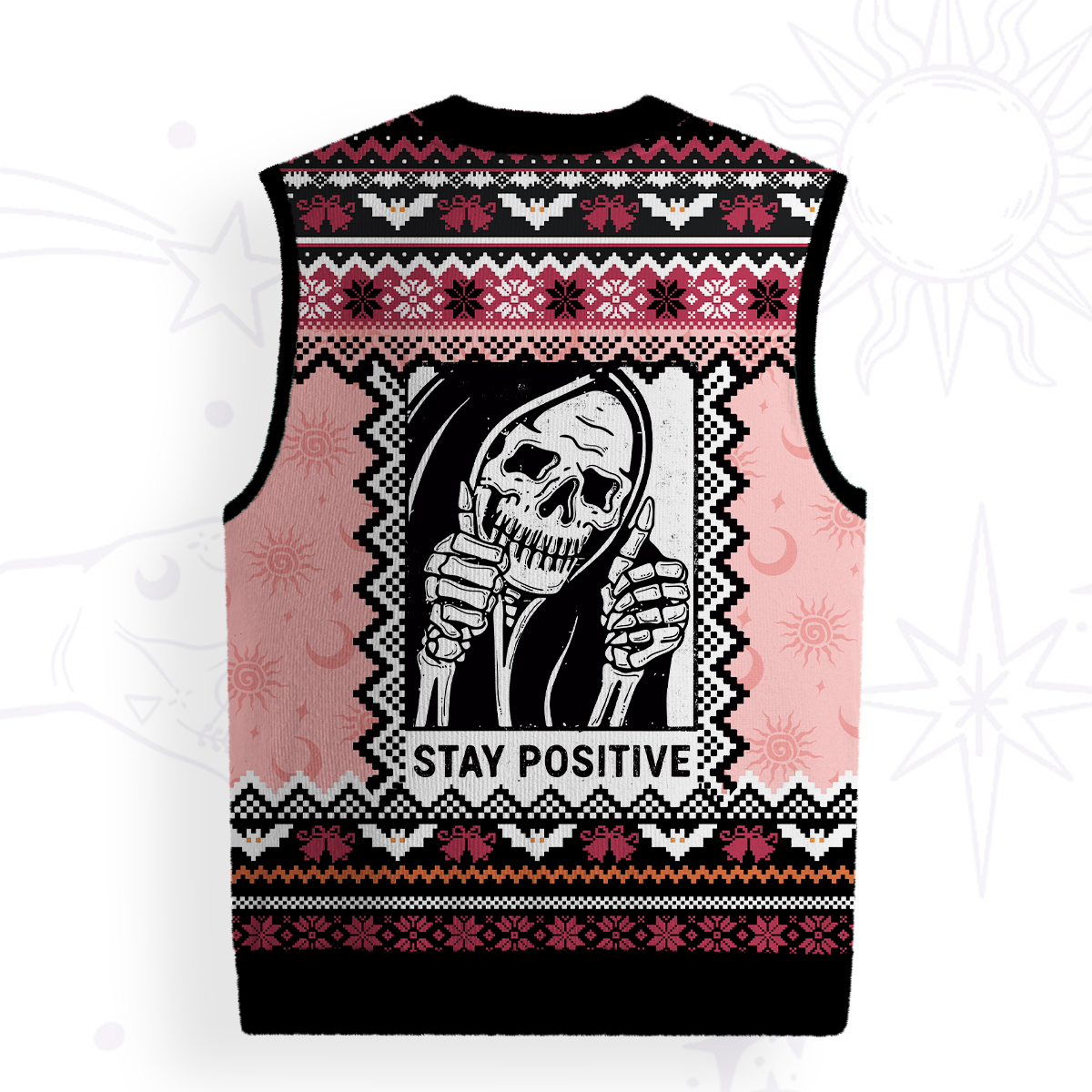 Purplehecate Stay Positive Ugly Sweater Vest