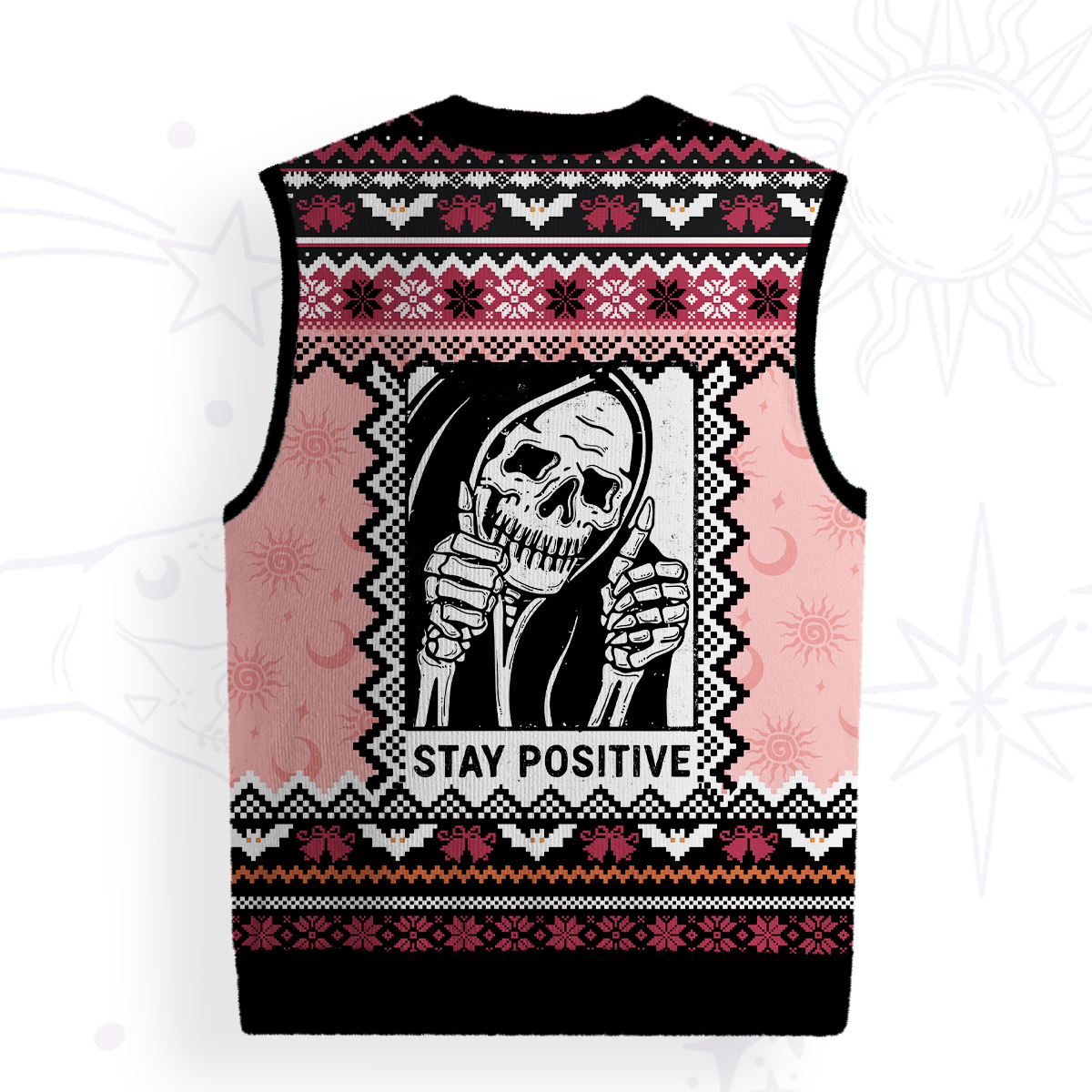 Purplehecate Stay Positive Ugly Sweater Vest