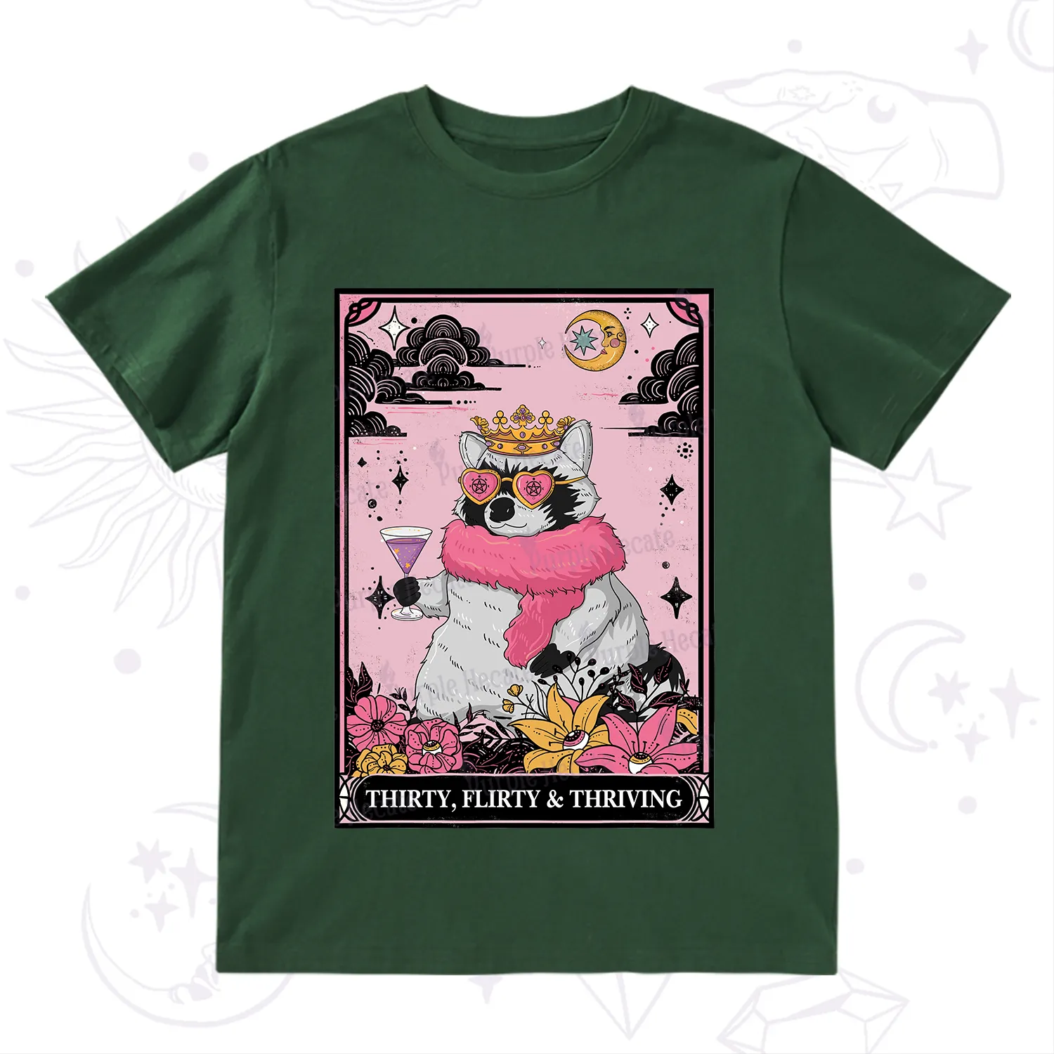 Purplehecate The Thirty Flirty Thriving Oracle Card T-Shirt