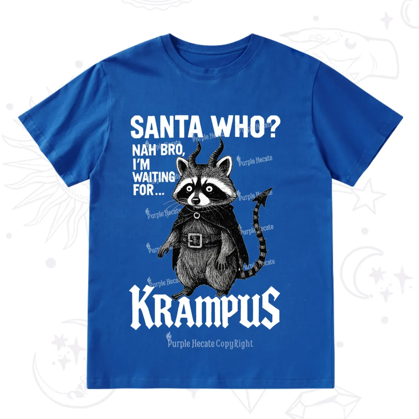 Purplehecate Santa Who? Nah Bro I'm Waiting for Krampus Christmas T-Shirt