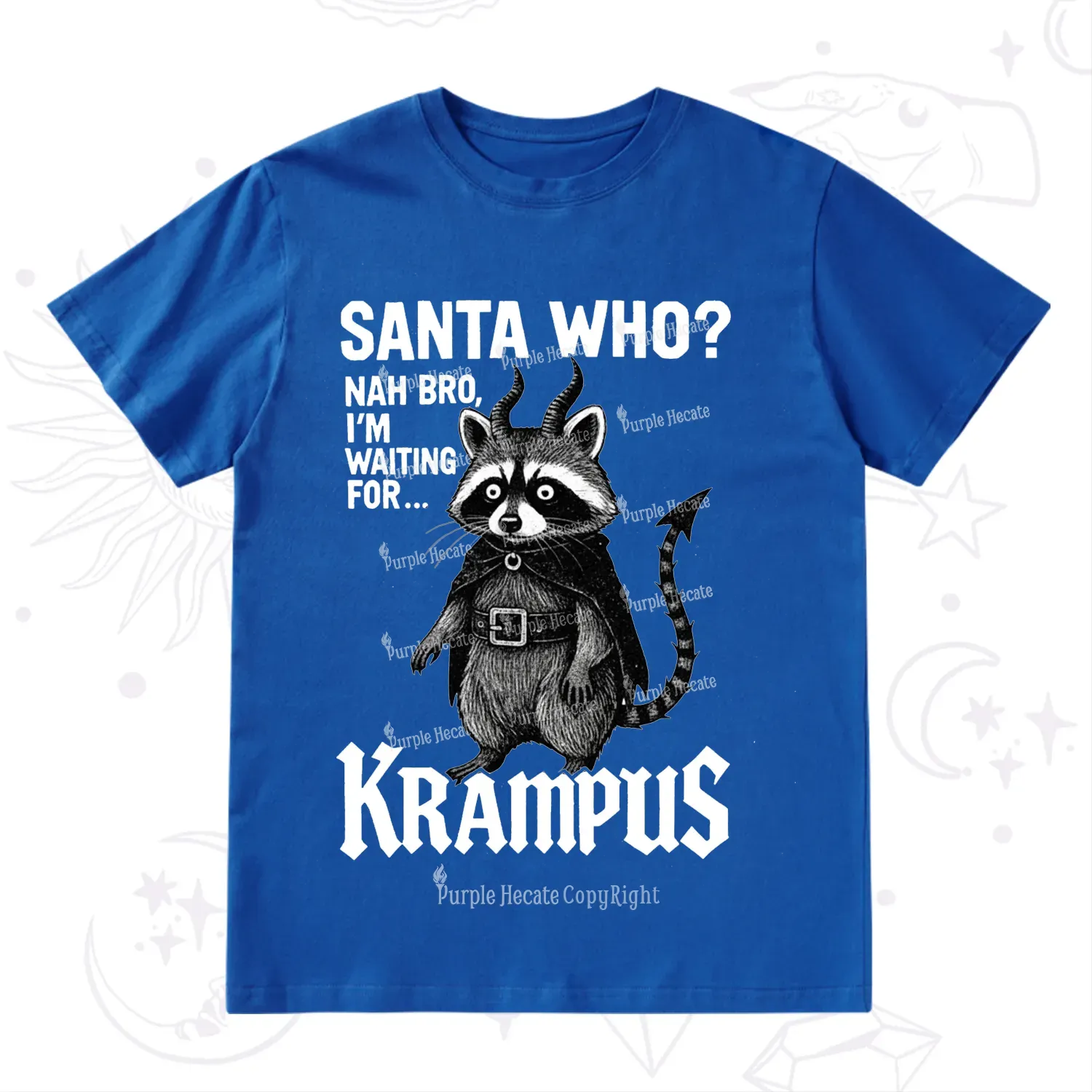 Purplehecate Santa Who? Nah Bro I'm Waiting for Krampus Christmas T-Shirt