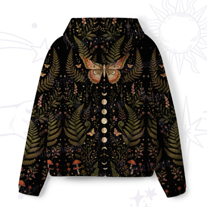 Purplehecate Moon Moth in the Enchanted Forest All-Over Print Hoodie