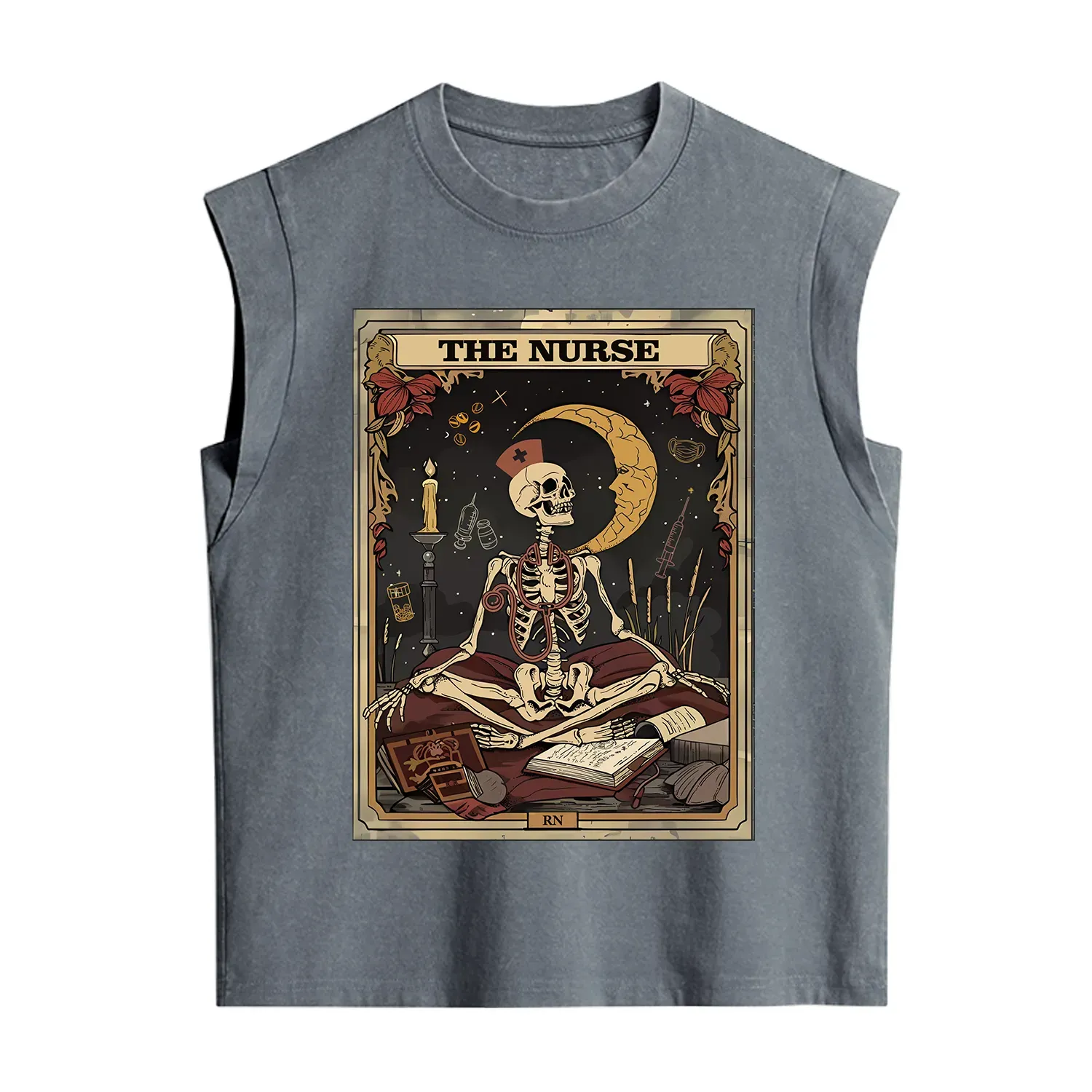 Purplehecate The Nurse Tarot Card Vintage Washed Tank