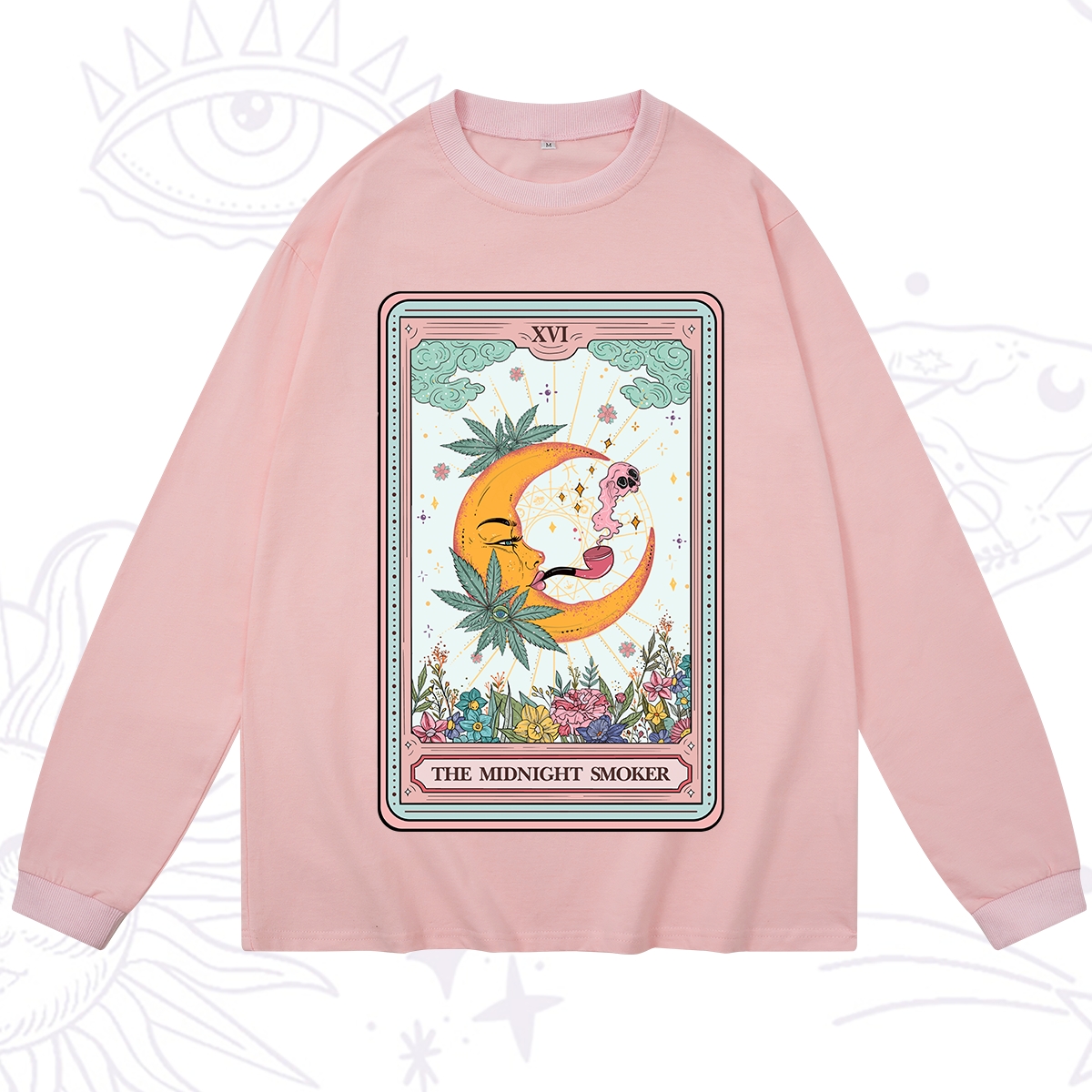 Purplehecate The Midnight Smoker Tarot Long Sleeve T-Shirt