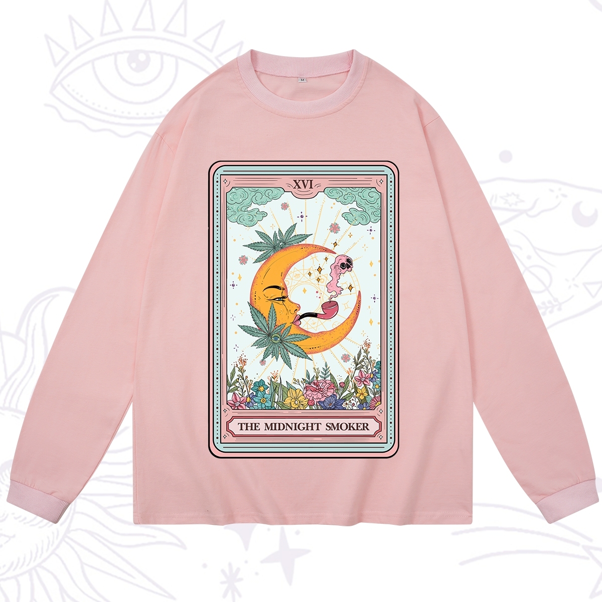 Purplehecate The Midnight Smoker Tarot Long Sleeve T-Shirt