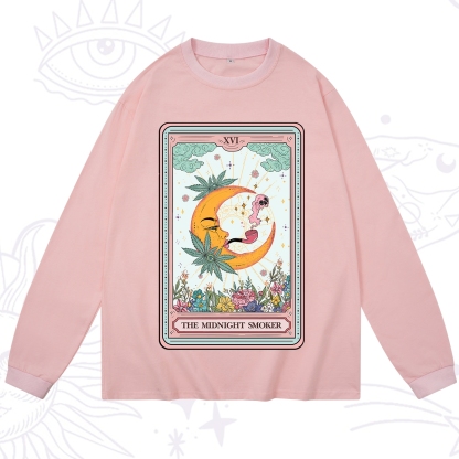 Purplehecate The Midnight Smoker Tarot Long Sleeve T-Shirt