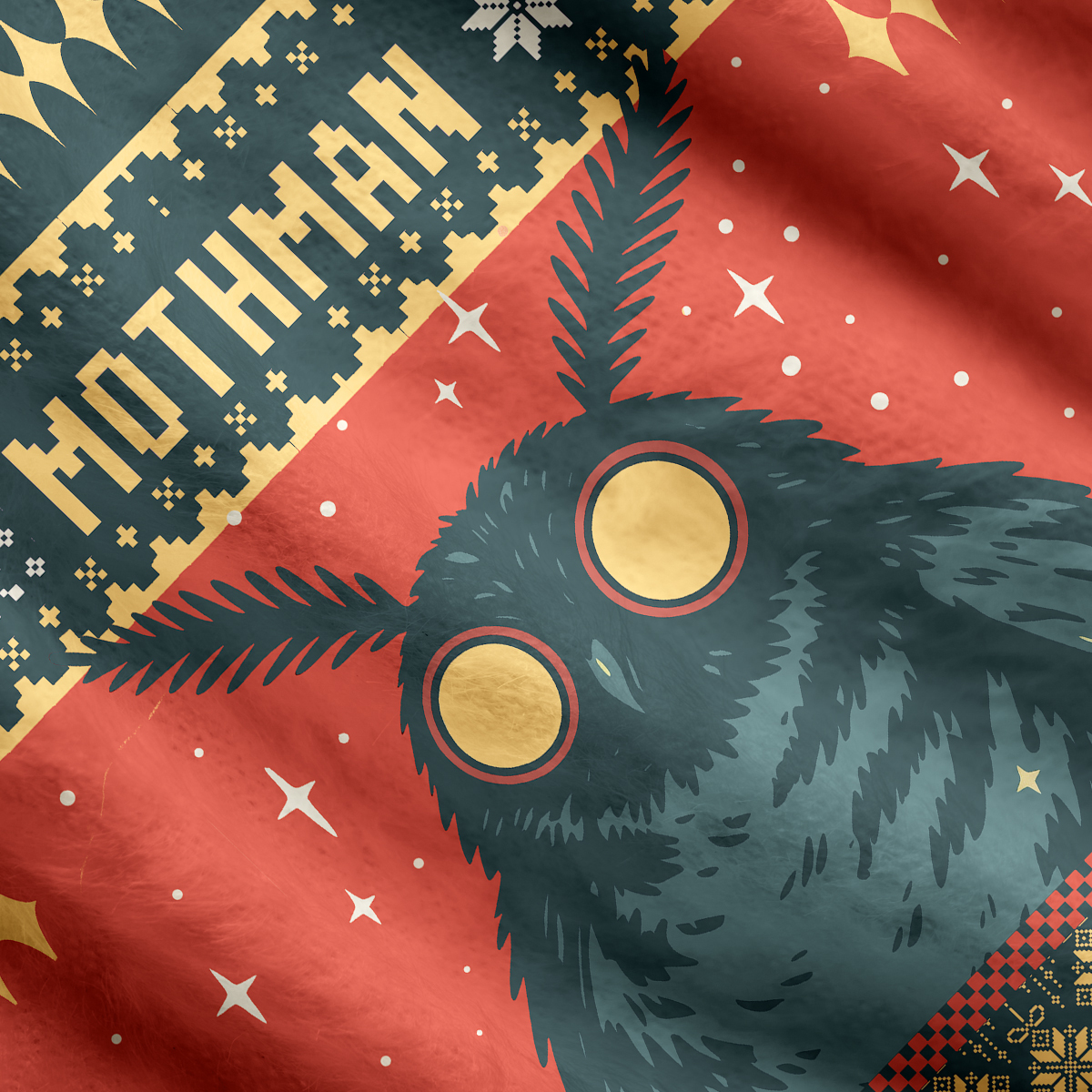 Purplehecate Mothman Eating Soup Cardigan Sweaters