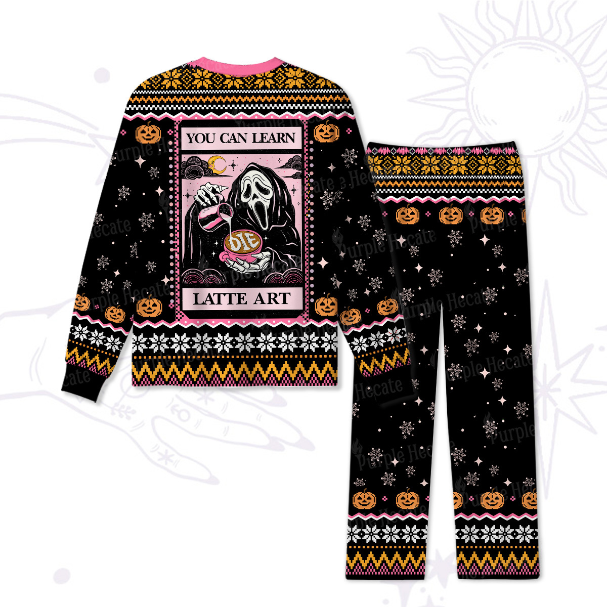 Purplehecate The You Can Learn Latte Art Halloween Pajamas