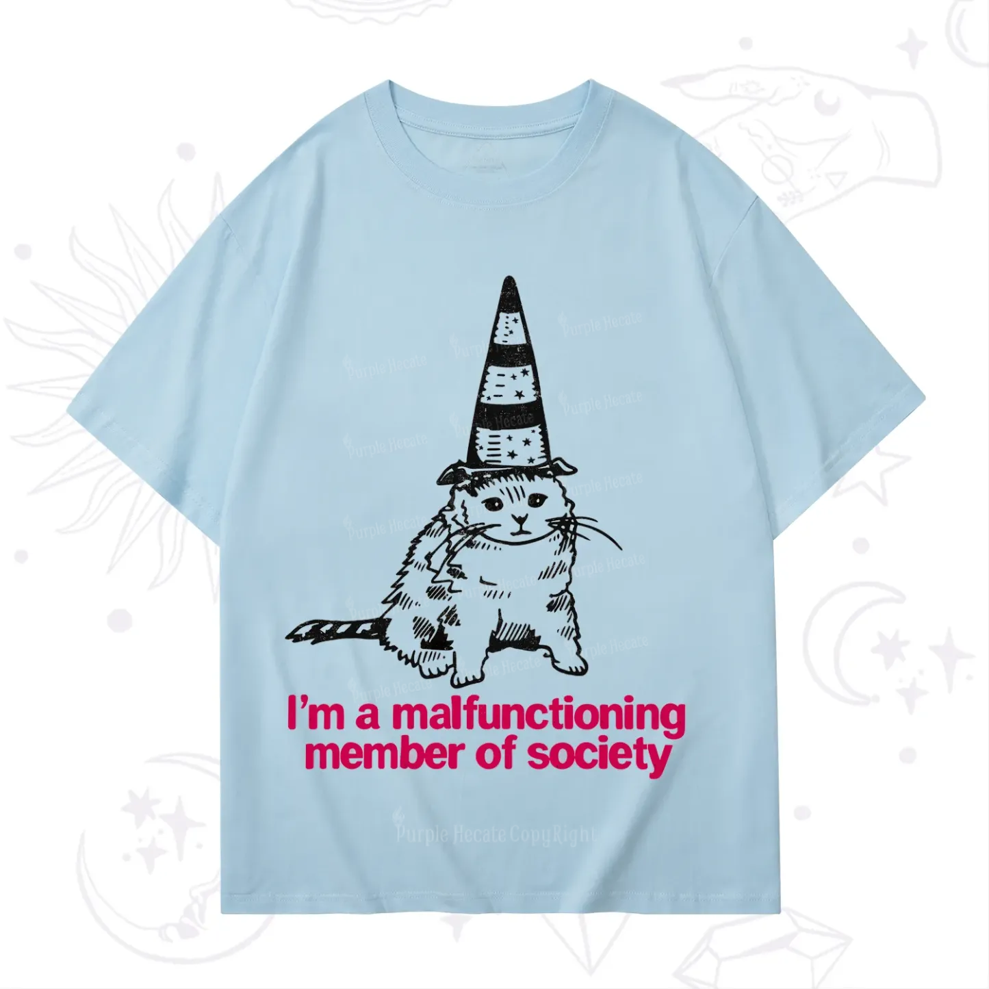 Purplehecate Social Anxiety Cat T-Shirt