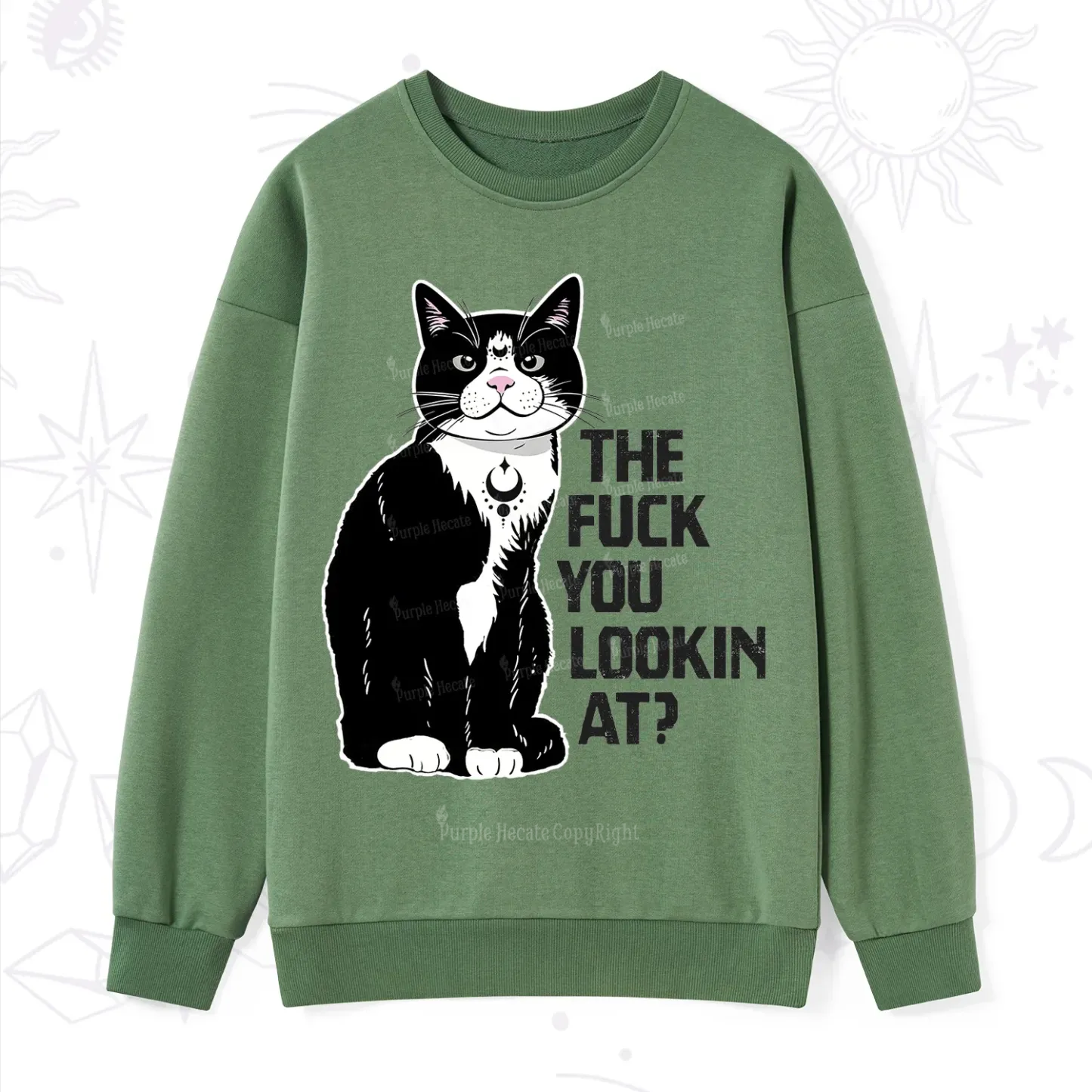Purplehecate The Fuck You Lookin At Sweatshirt