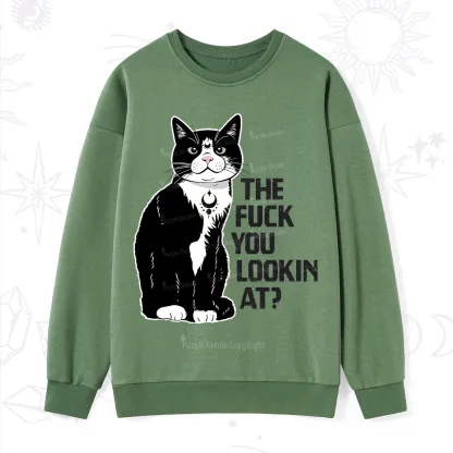 Purplehecate The Fuck You Lookin At Sweatshirt