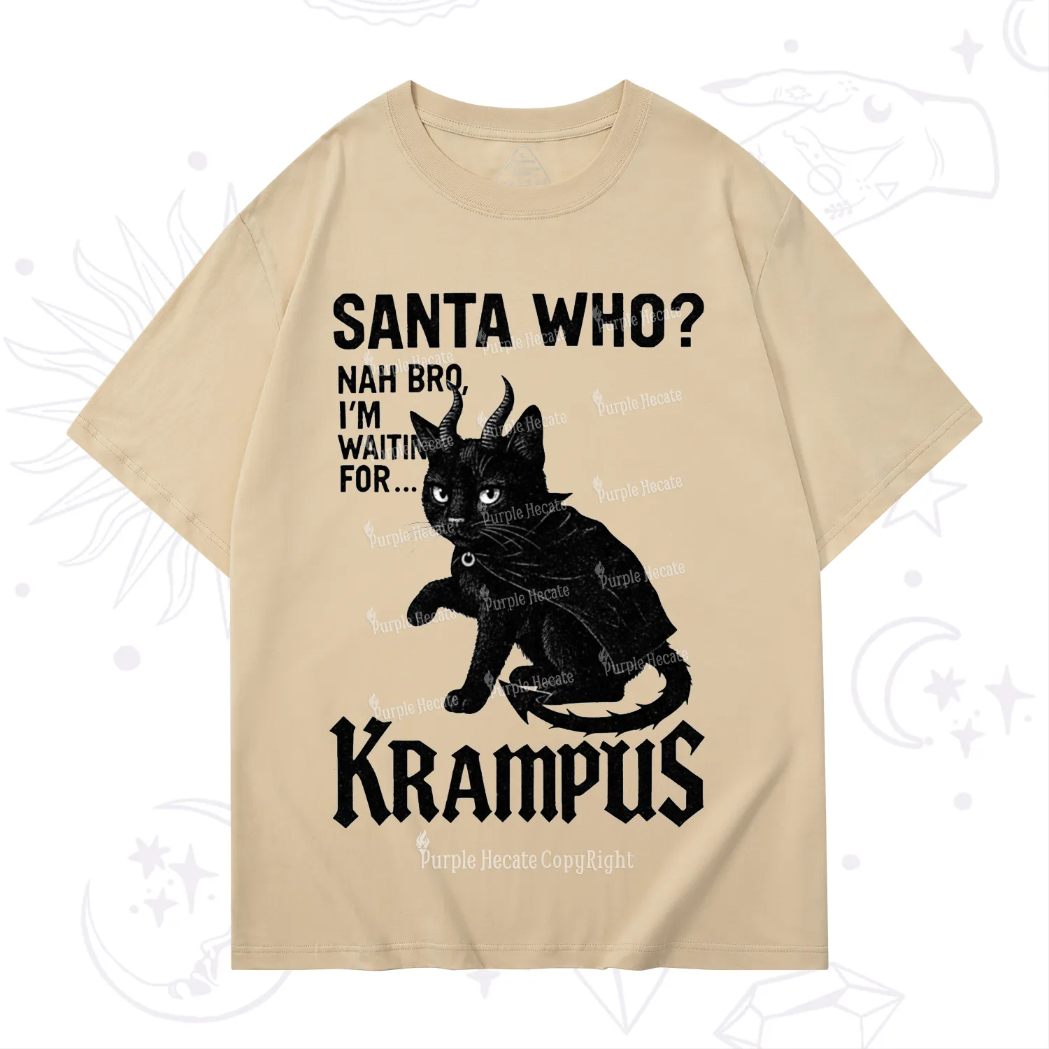 Purplehecate Santa Who? Nah Bro I'm Waiting for Krampus Christmas T-Shirt