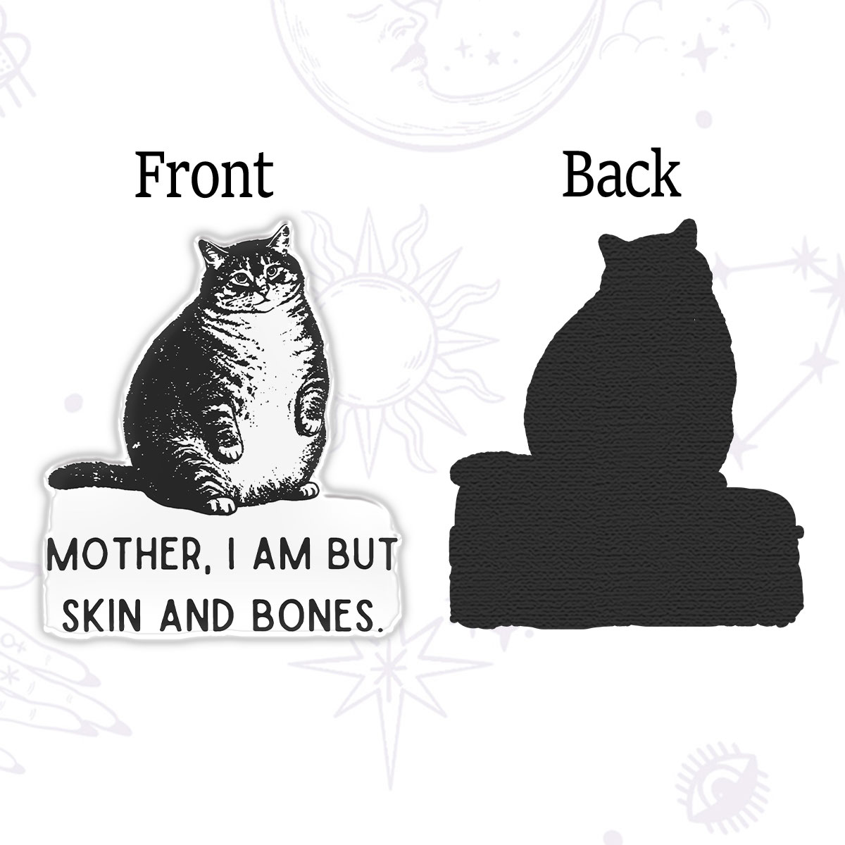 Purplehecate Cat Mother I Am But Skin And Bones Magnet