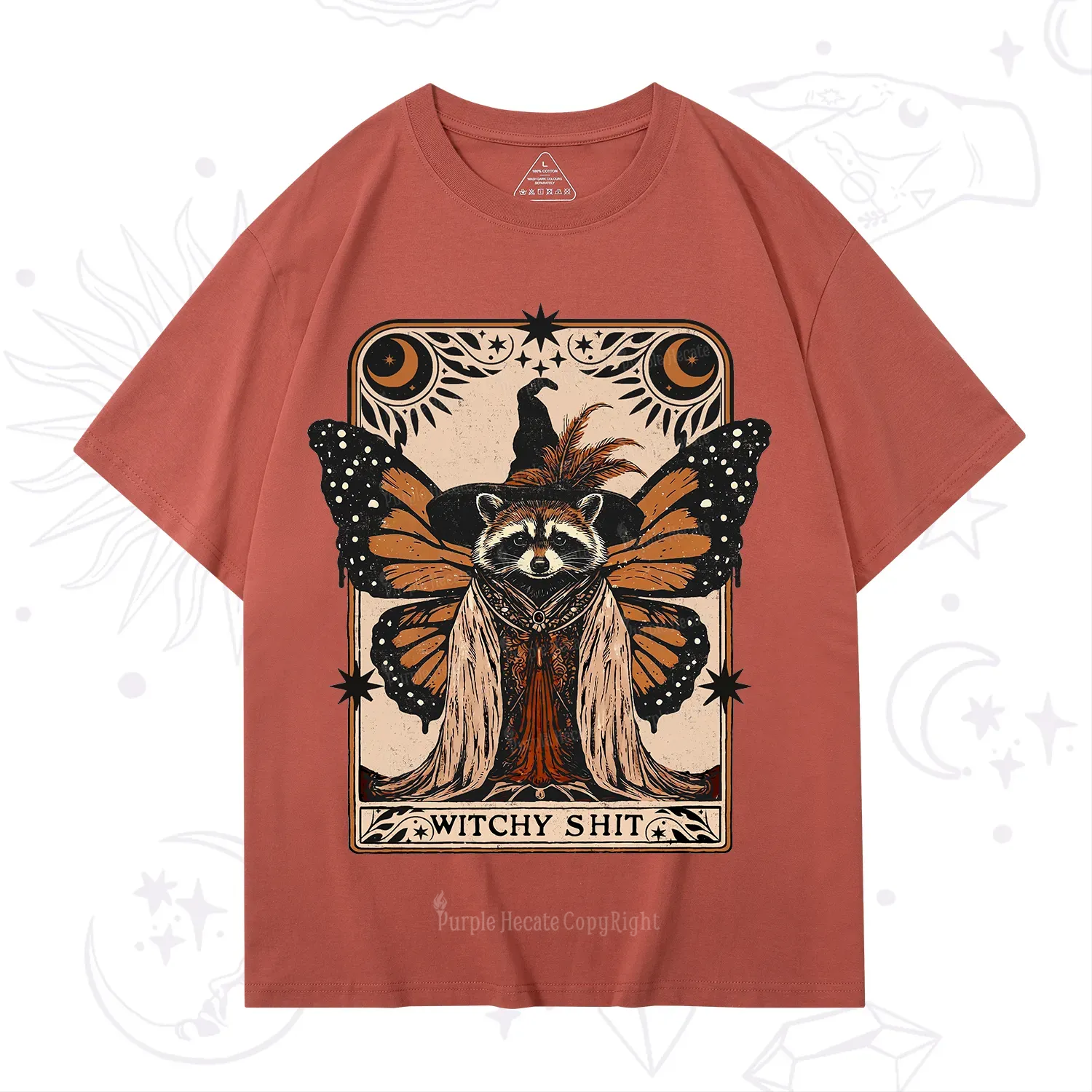 Purplehecate Witchy Shit Raccoon T-Shirt