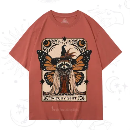Purplehecate Witchy Shit Raccoon T-Shirt