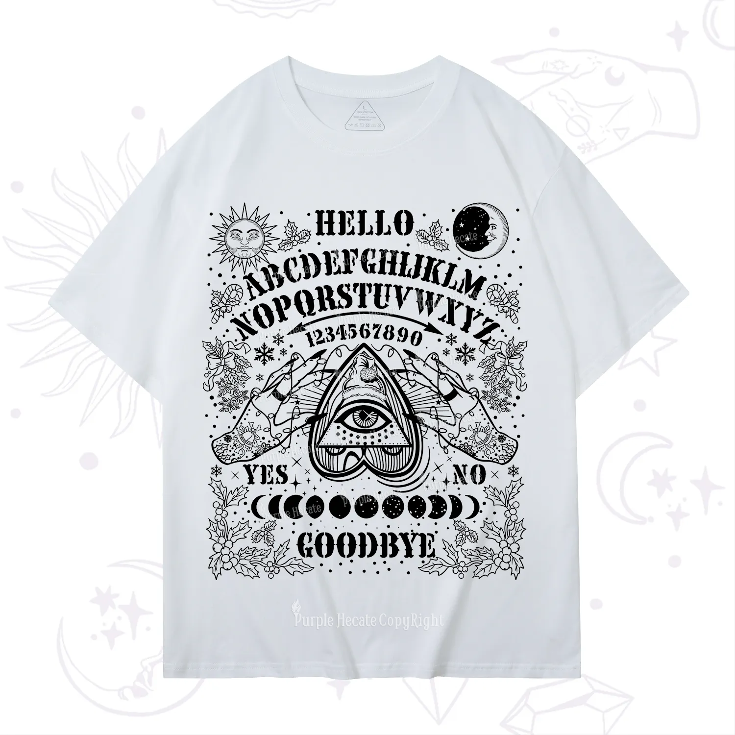 Purplehecate Hello Goodbye Witch Ouija Board Christmas T-Shirt