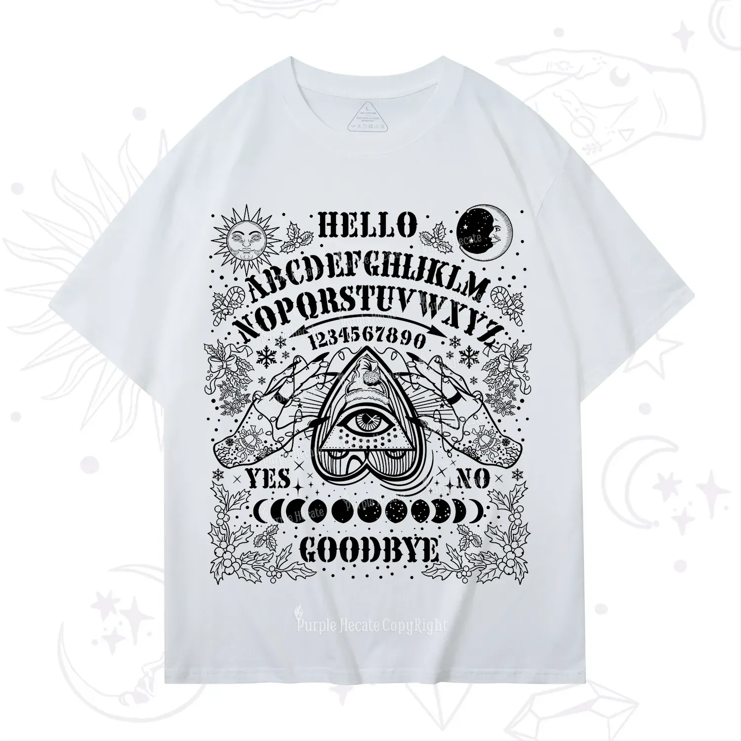 Purplehecate Hello Goodbye Witch Ouija Board Christmas T-Shirt