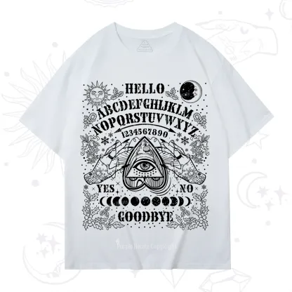 Purplehecate Hello Goodbye Witch Ouija Board Christmas T-Shirt