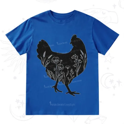 Purplehecate Floral Chicken T-Shirt
