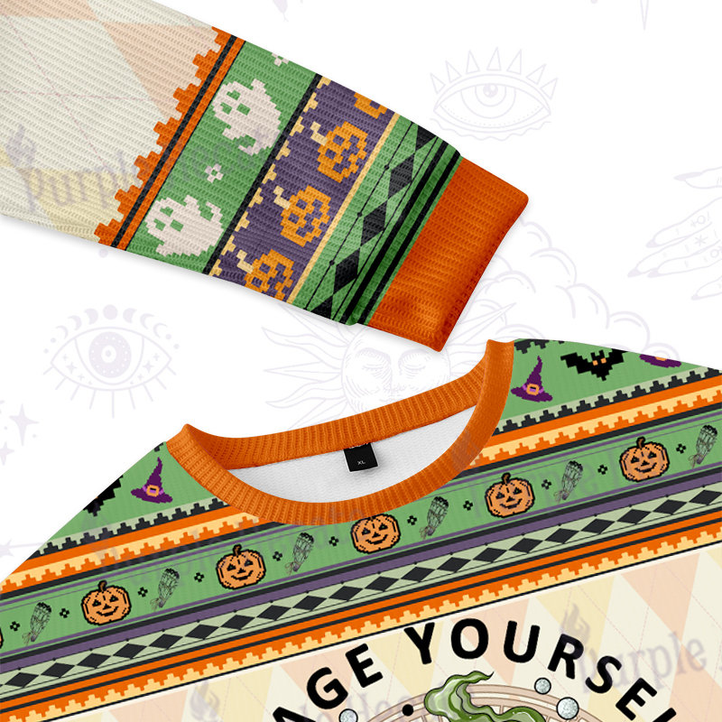 Purplehecate Go Sage Yourself Ugly Halloween Sweatshirts