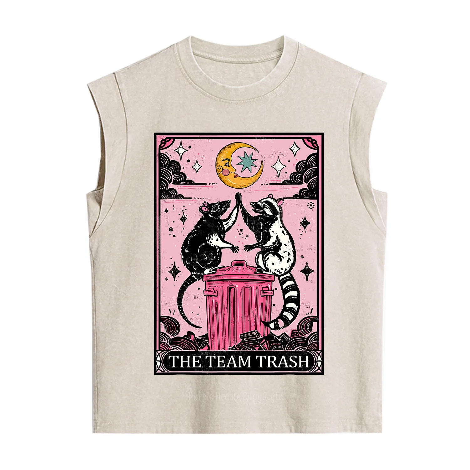 Purplehecate The Team Trash Opossum Tarot Vintage Washed Tank