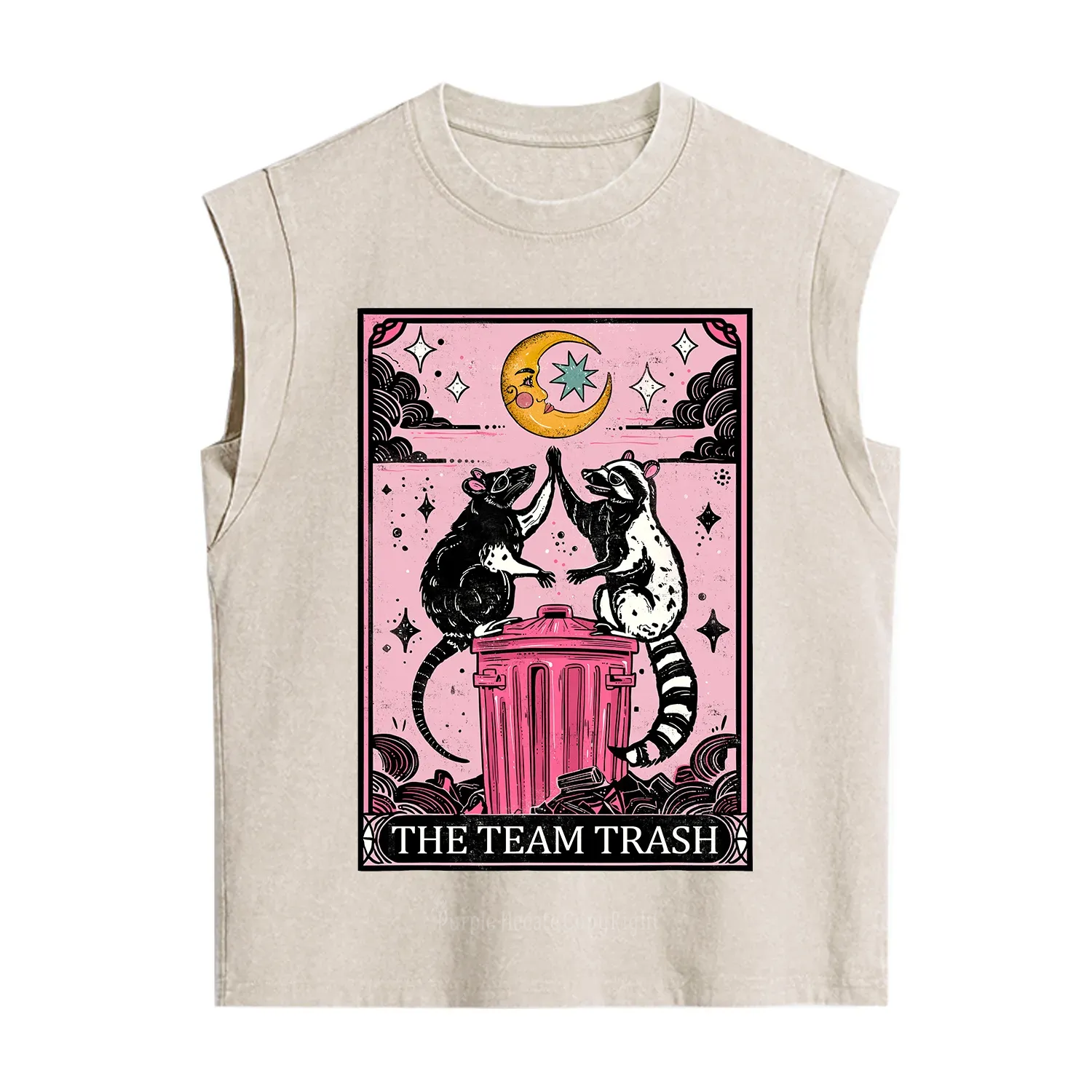 Purplehecate The Team Trash Opossum Tarot Vintage Washed Tank