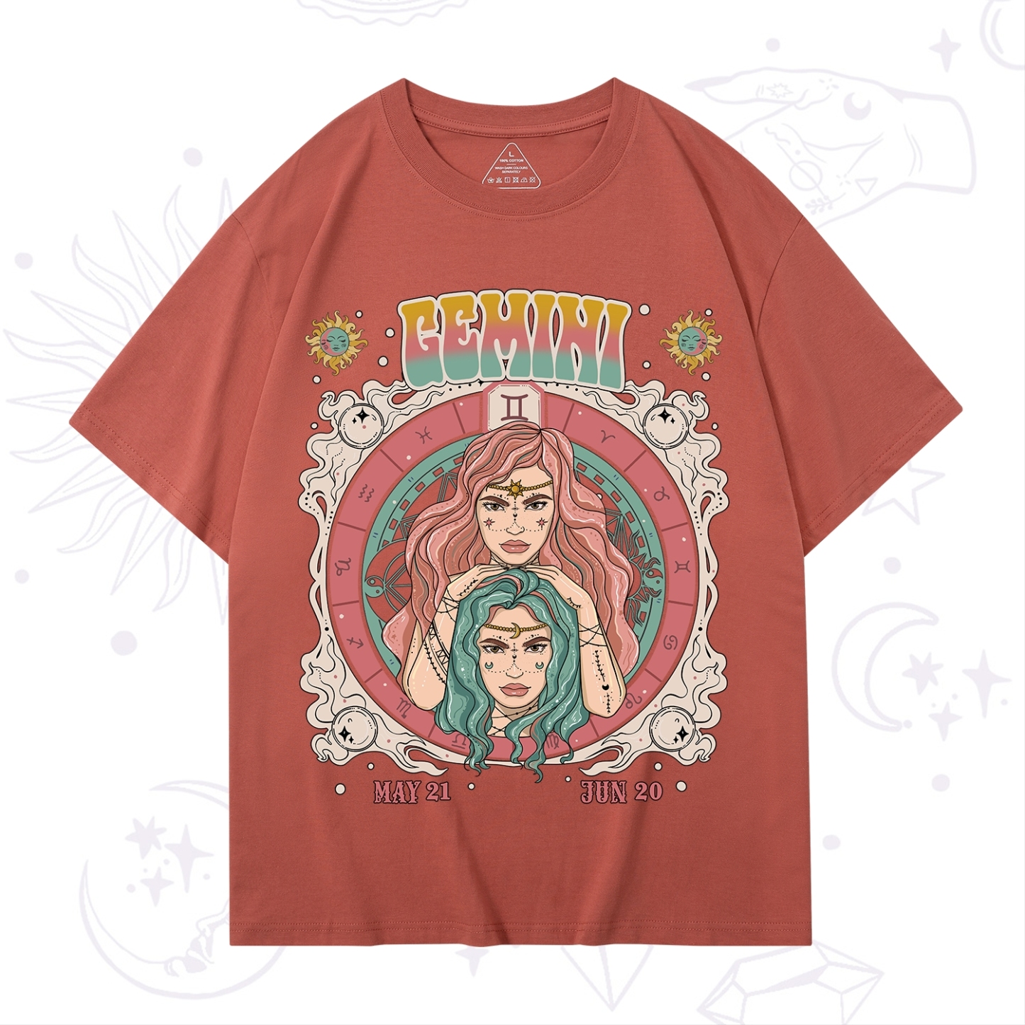 Purplehecate Gemini Cosmic Zodiac T-Shirt