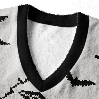 Purplehecate Ravens Over the Spooky Graveyard Ugly Sweater Vest