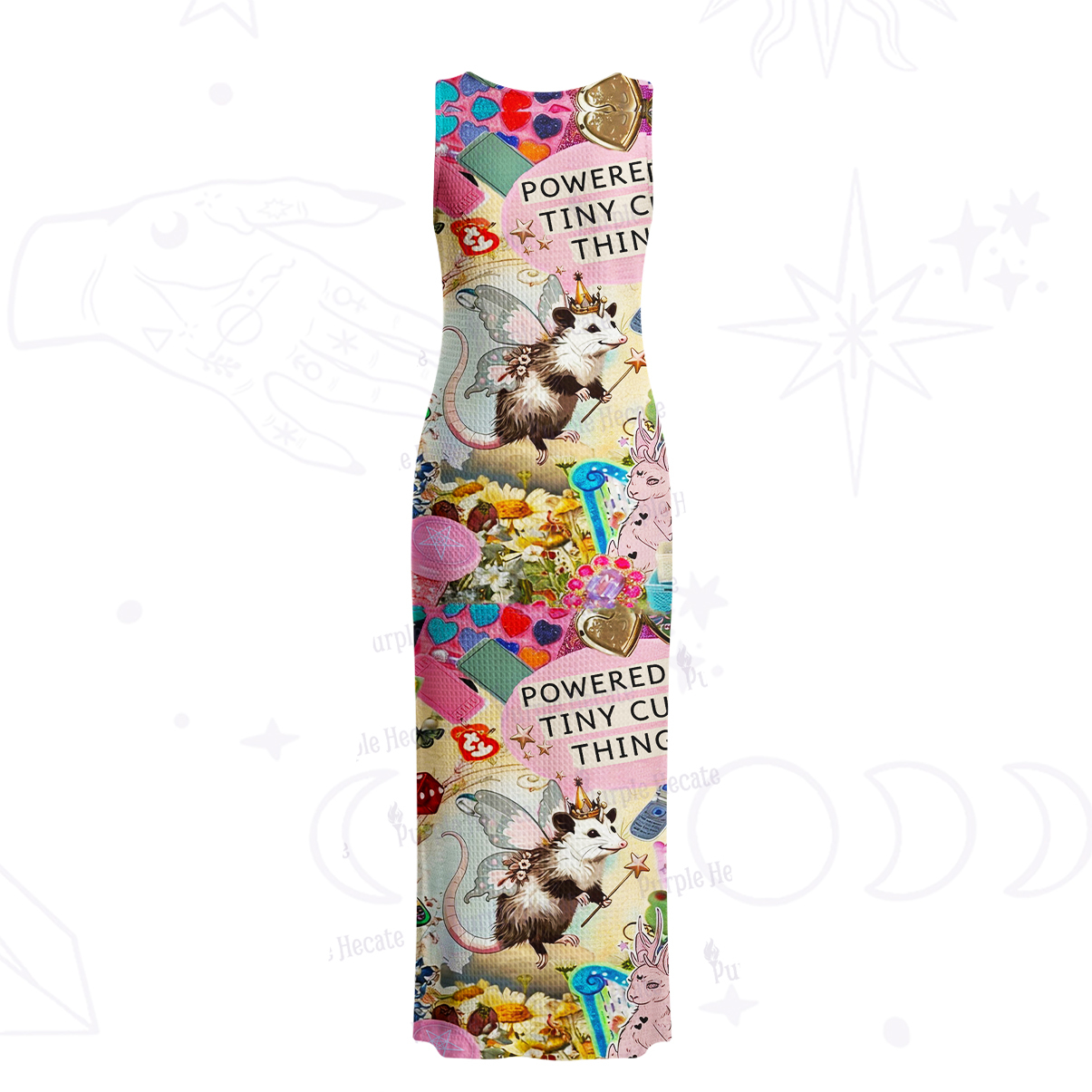 Purplehecate The Opossum Queen's Hoard Crochet Knit Maxi Dress