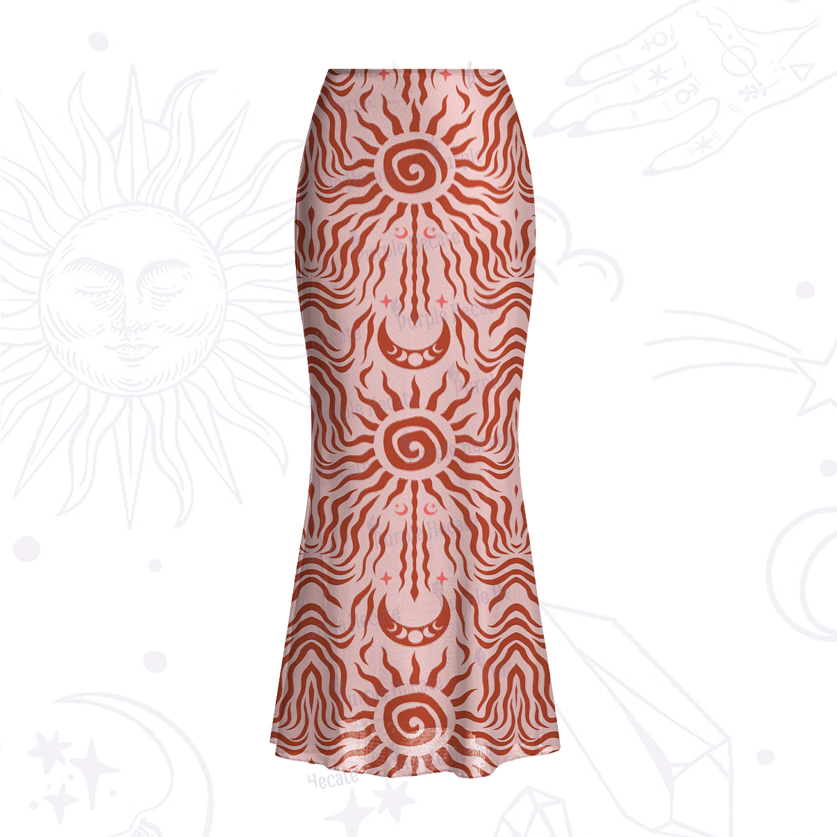 Purplehecate Solar Ritual Mesh Mermaid Hem Skirt