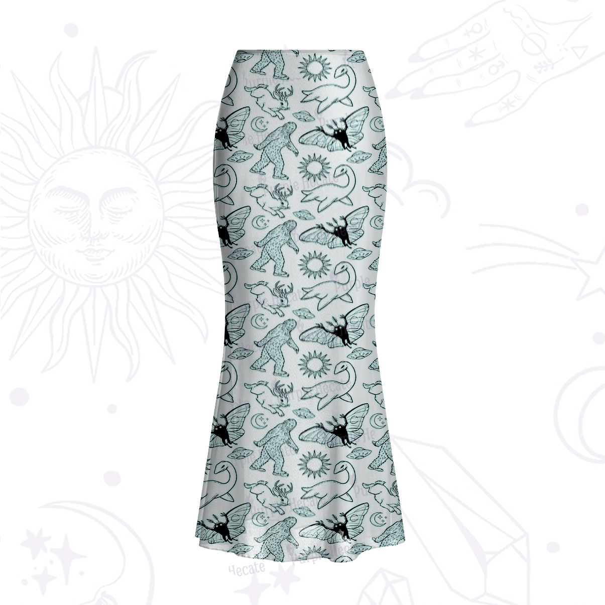 Purplehecate Cryptid Mesh Mermaid Hem Skirt
