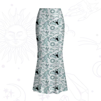 Purplehecate Cryptid Mesh Mermaid Hem Skirt