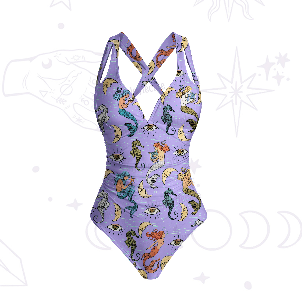 Purplehecate Mermaid Magic One-Piece Swimsuit