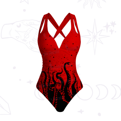 Purplehecate Tentacles of the Deep One-Piece Swimsuit