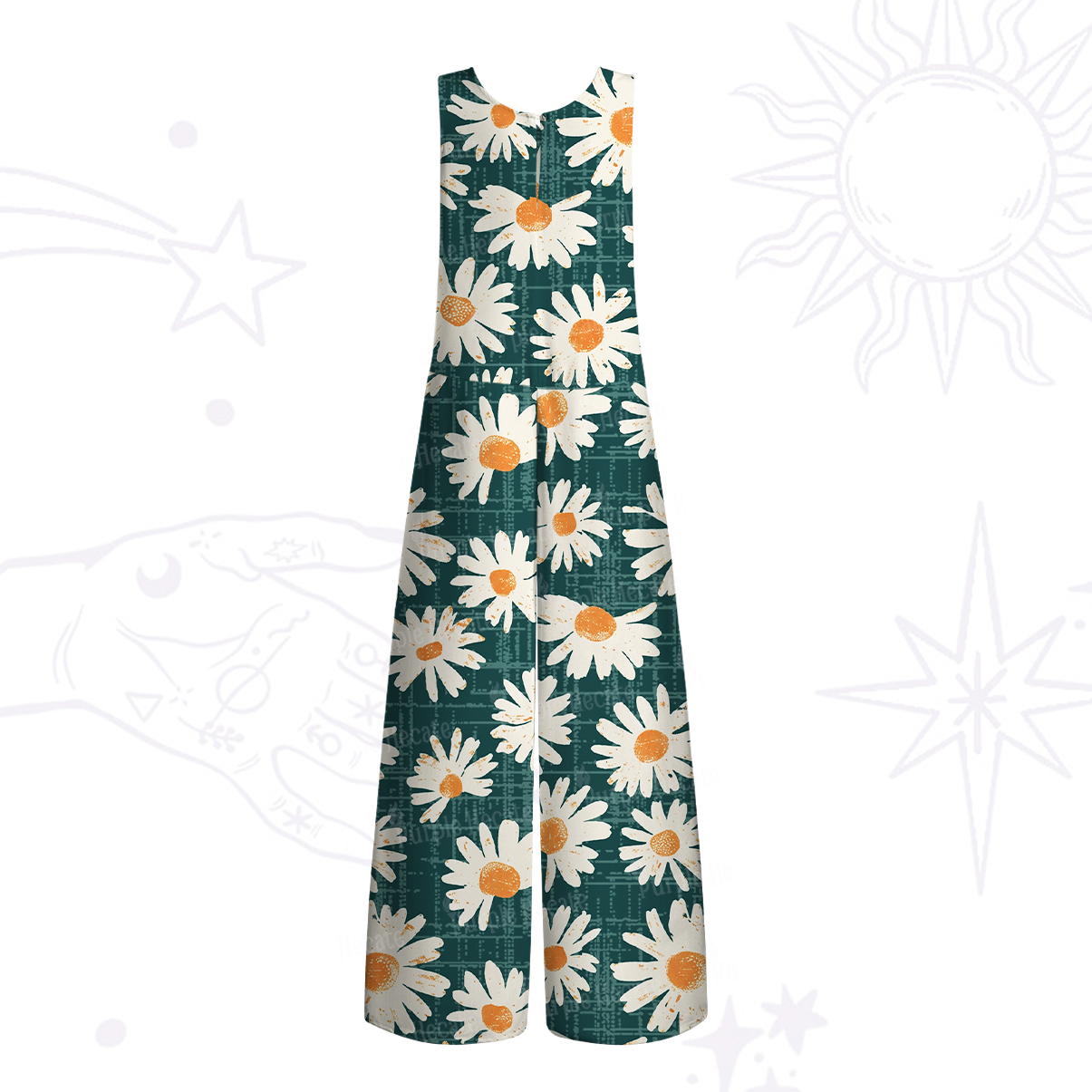 Purplehecate Daisy Daydream Wide Leg Jumpsuit