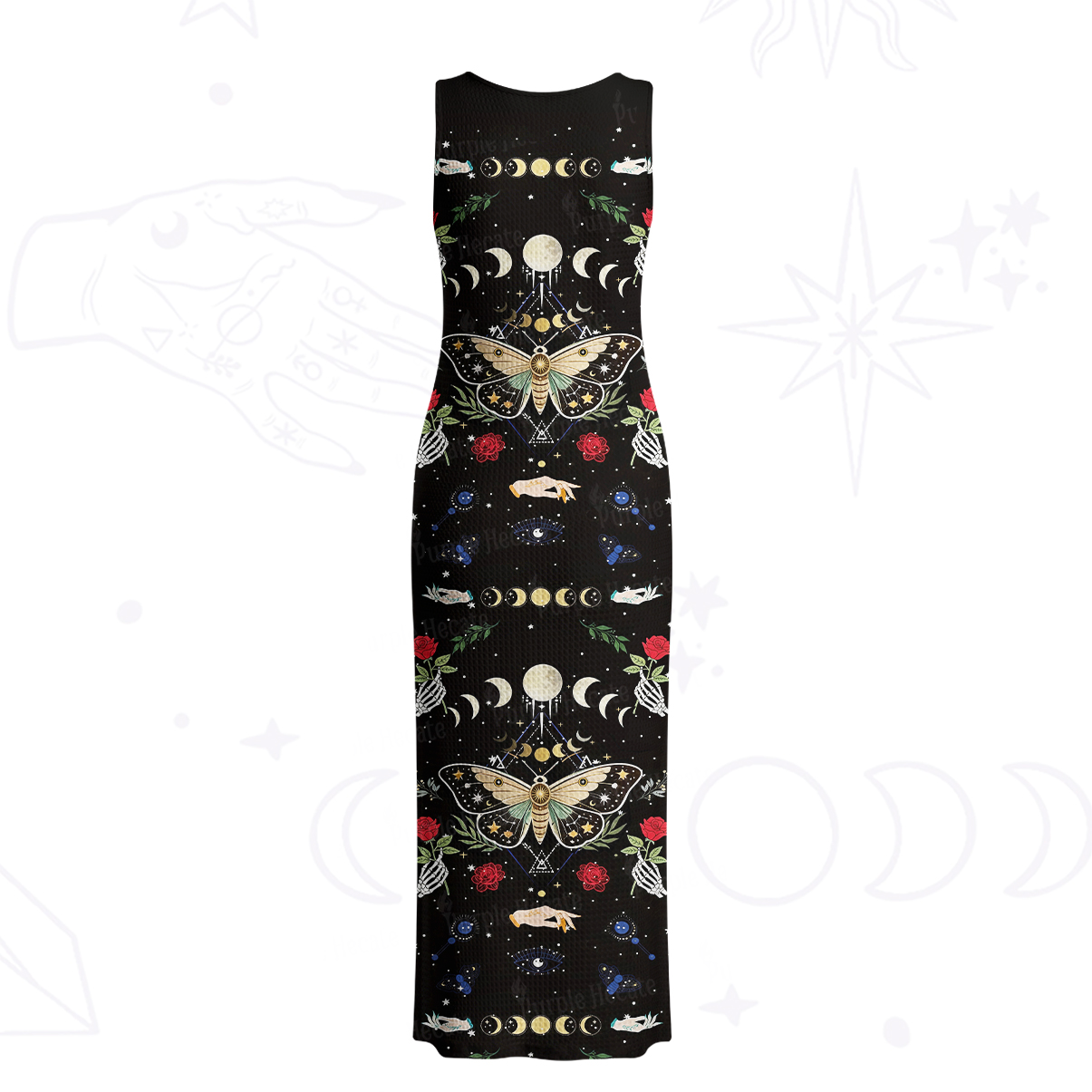 Purplehecate Moonlight Metamorphosis Crochet Knit Maxi Dress