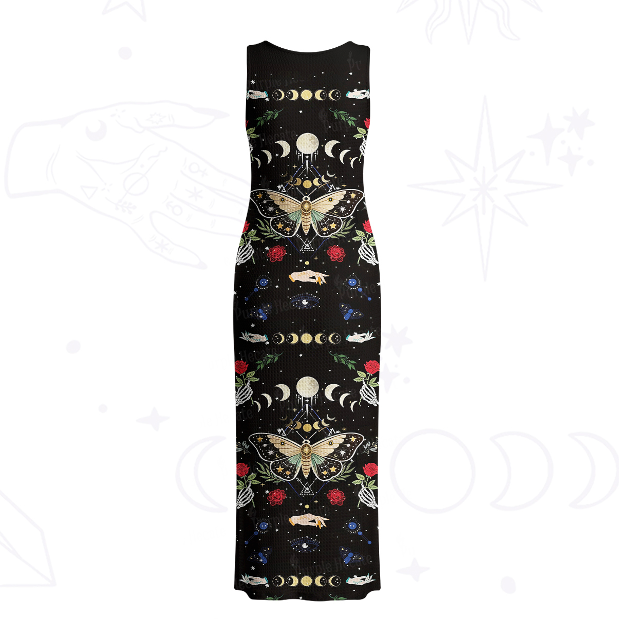 Purplehecate Moonlight Metamorphosis Crochet Knit Maxi Dress