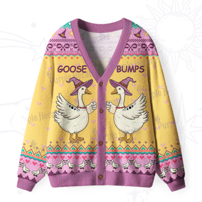 Purplehecate Goose Bumps Ugly Cardigan Sweaters