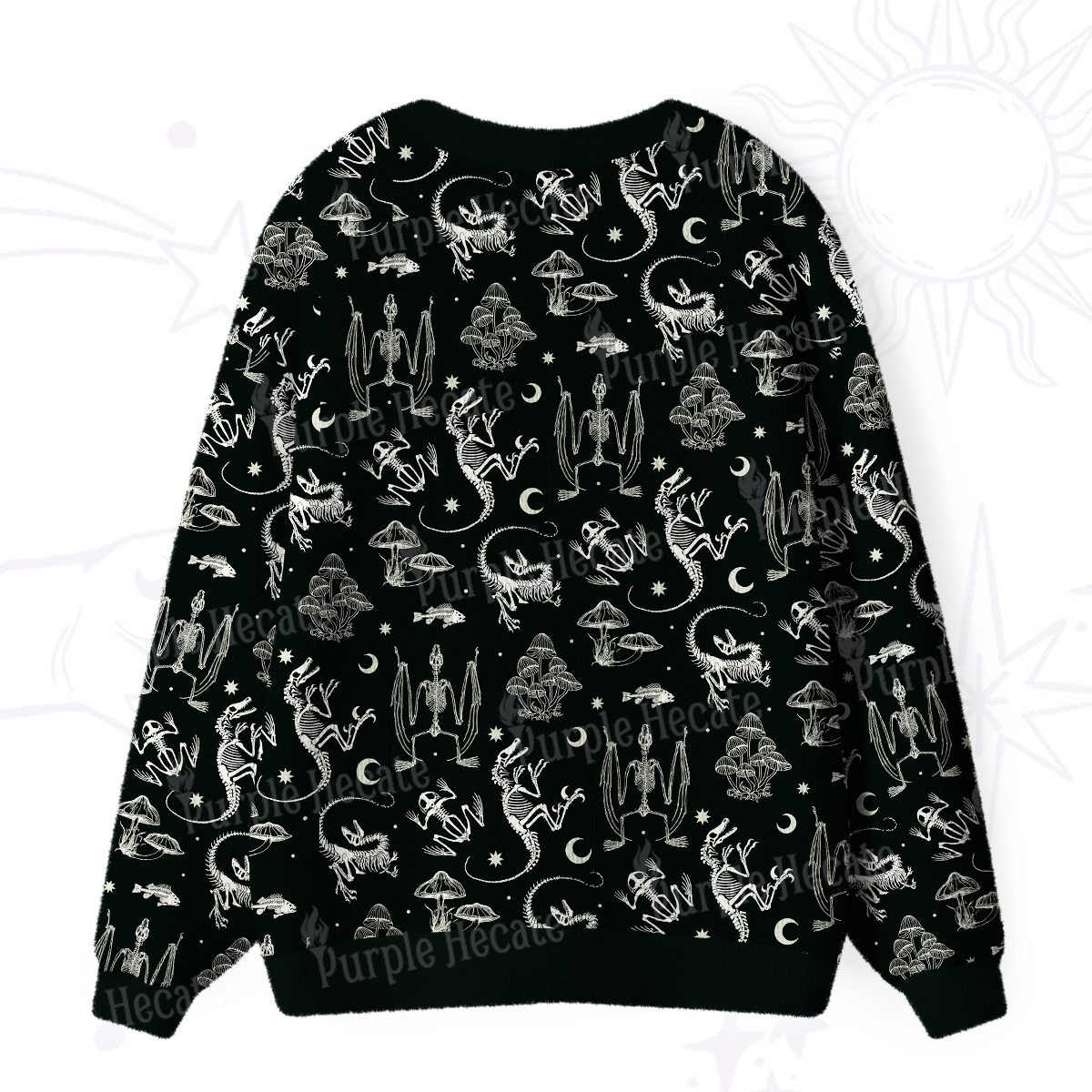 Purplehecate Prehistoric Fantasy Ugly Cardigan Sweaters