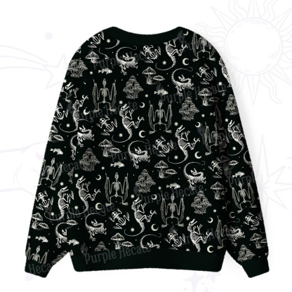 Purplehecate Prehistoric Fantasy Ugly Cardigan Sweaters